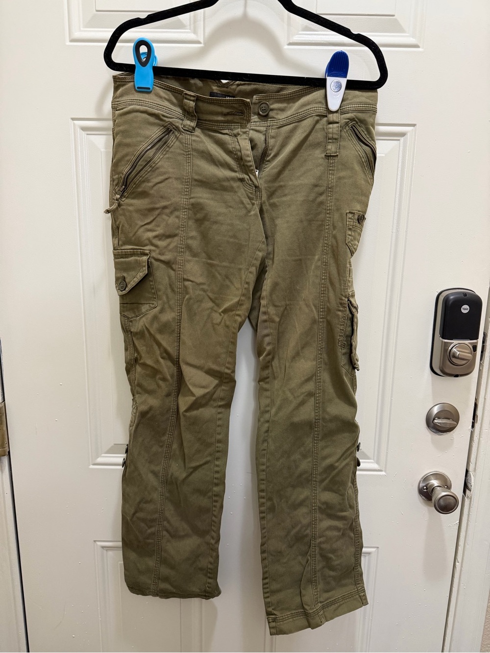 H&M Olive Green Straight Leg Cargo Jeans